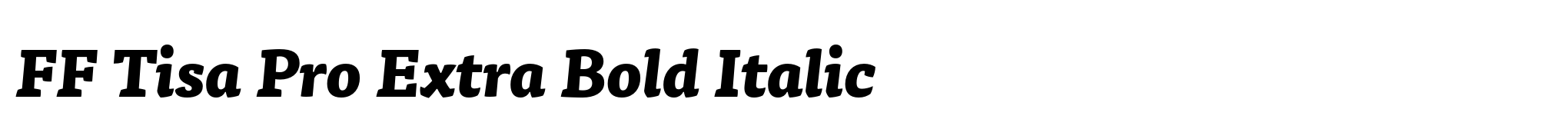 FF Tisa Pro Extra Bold Italic image
